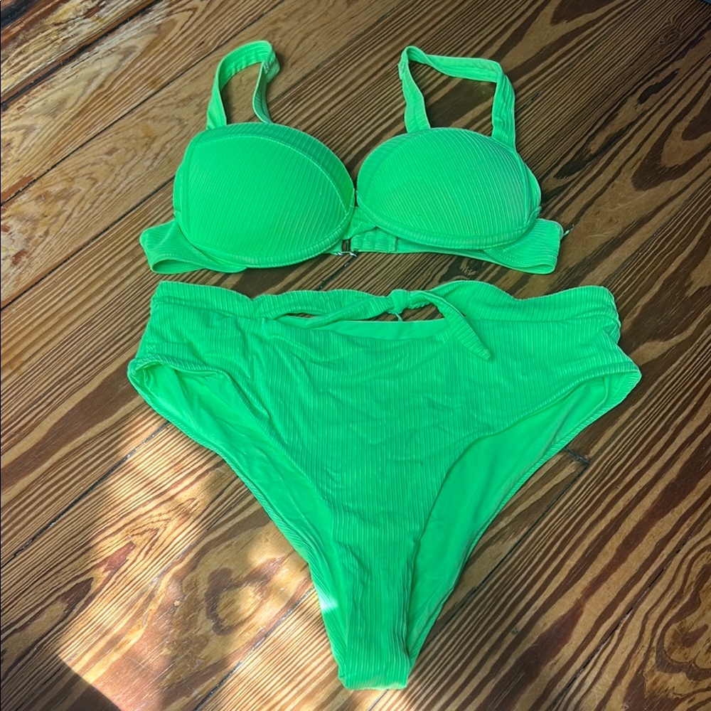 Vibrant Green Bikini Set